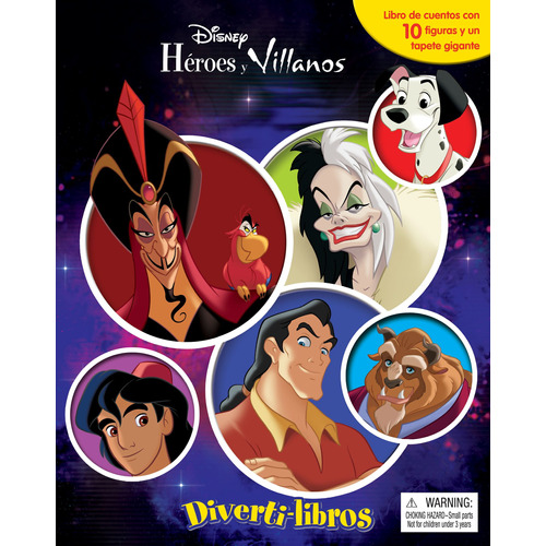 Disney Heroes Y Villanos - Diverti-libros (12 Figuras + Alfo