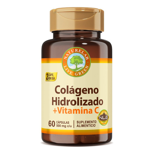 Colágeno Hidrolizado + Vitamina C - 60 Cápsulas - Naturelab Sabor Sin sabor