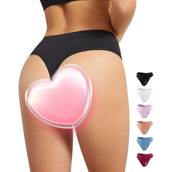 Tanga De Una Pieza Sin Costuras Cintura Baja Para Mujer 6pcs