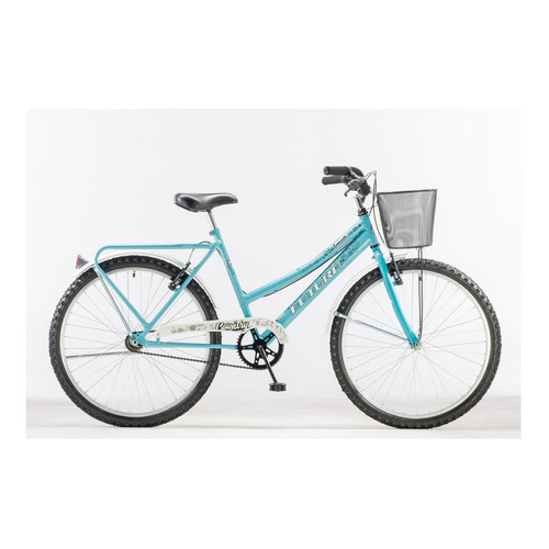 Bicicleta paseo femenina Futura Country R26 frenos v-brakes color celeste con pie de apoyo  