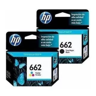 Cartuchos Kit X2 Hp 662 Negro + 662 Color Originales