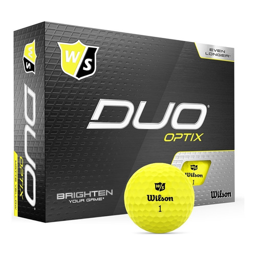 Pelotas Bolas De Golf Wilson Duo Optix 12 Unidades Color Amarillo