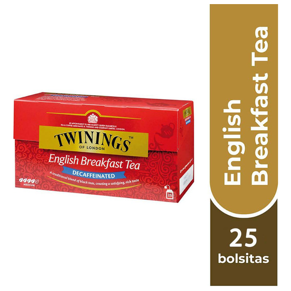 Twinings Té English Breakfast Descafeinado X25 Bolsitas