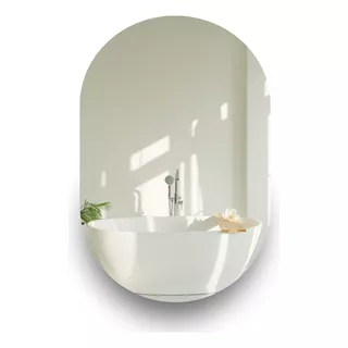 Espejo Ovalado Canto Pulido 65cm X 45cm Baño Recamara