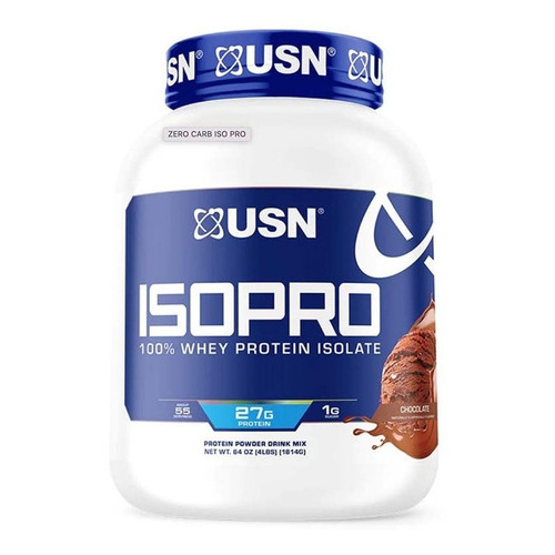 Usn Isopro 100% Whey Protein Isolate 4 Lbs Low Carbs Sabor Chocolate