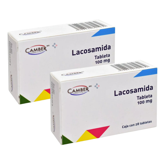 2 Cajas Lacosamida Camber Control Epilepsia 28 Tabs 100 Mg