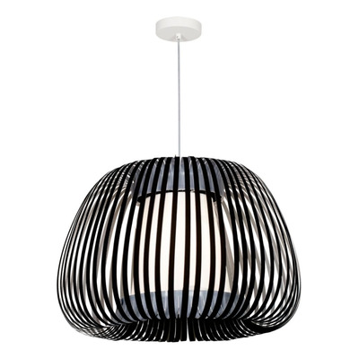 Colgante Tambor L Ø60cm 1xe27 Negro
