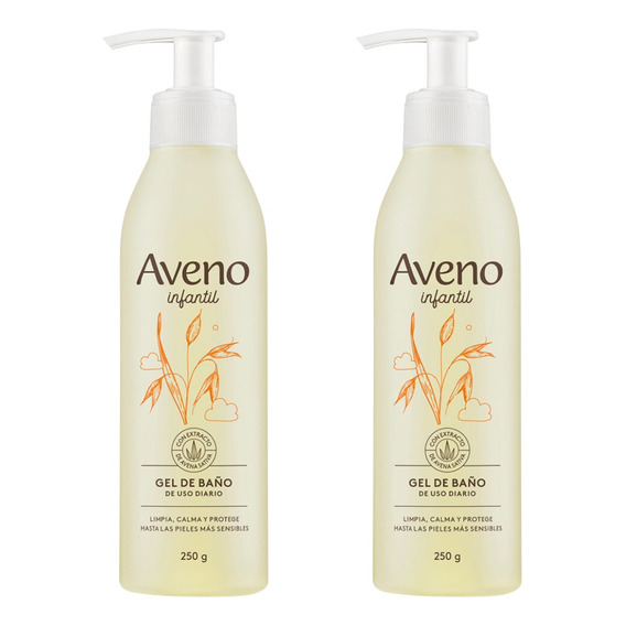 Combo X2 Aveno Gel De Baño Infantil 250gr