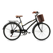 Bicicleta Urbana Olmo Amelie Plume Rapide R26 18  6v Frenos V-brakes Cambio Shimano Tourney Tz500 Color Negro  