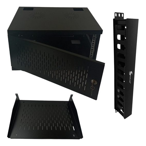 Gabinete 5ru F40 + 1 Bandeja 30cm+ 1 Organizador 1u