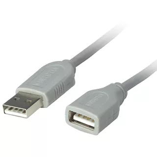 Cable Usb Extension 3 Metros Manhattan 317238 Color Gris Claro