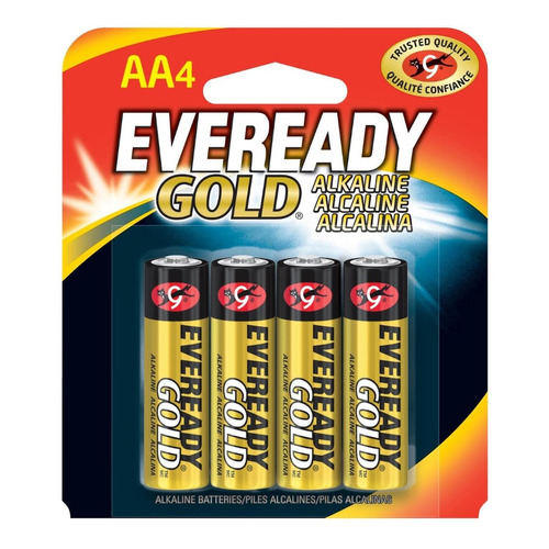 Pila Eveready Alcalina Gold Aa C/4 1.5v A91aa-4
