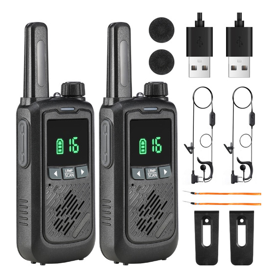 Walkie Talkie Radios Comunicación Recargable 5km 2pcs