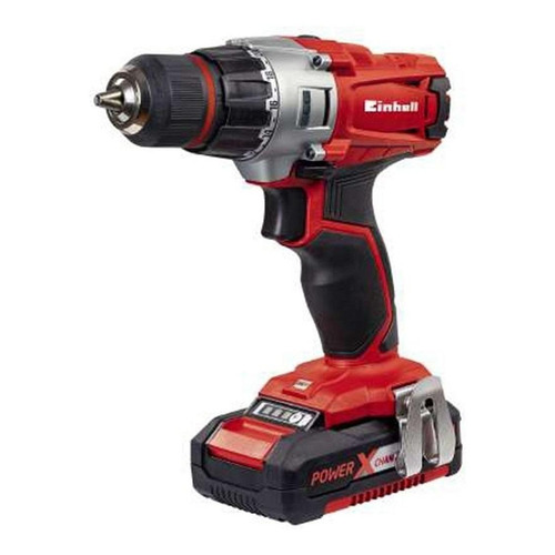 Taladro atornillador inalámbrico de 10mm Einhell TE-CD 18/2 Li Kit 18V + 2 baterías de 1.5Ah + accesorio con maletín de transporte 200V - 260V 50Hz/60Hz