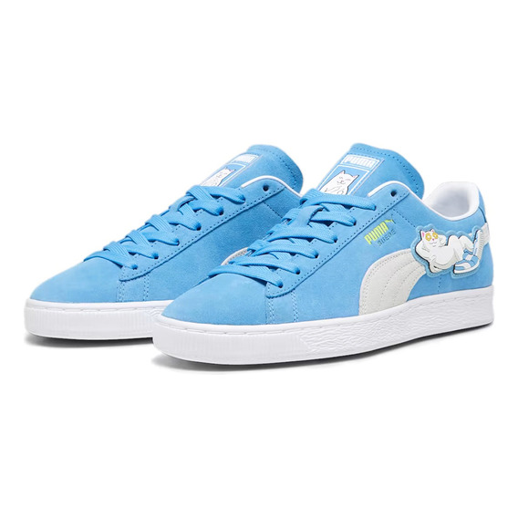 Zapatillas Puma Mujer Suede Ripndip 393537 01 Celeste