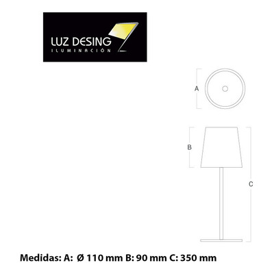 Lampara Velador De Mesa Angelica Blanca Tactil Autonama Vk 