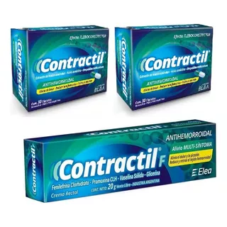 Contractil Fleboconstrictor Pack 60 Cápsulas + Crema 