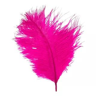 Pluma De Avestruz Confete 5 A 12 Cm Carnaval Artesanato 019 Cor Pink