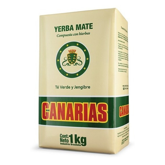 Yerba Canarias Te Verde Y Jengibre 1kg