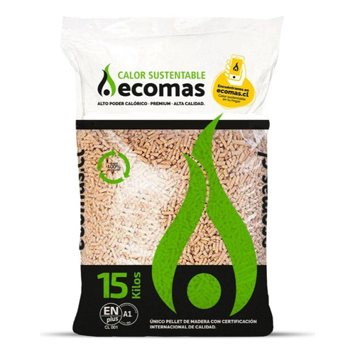 Pellet De Madera 15kg/ Calidad Garantizada, Premium