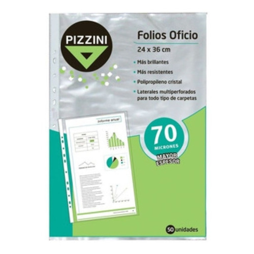 Folio Borde Blanco Of Premium X10 1º Calidad 70 Mic Pizzini