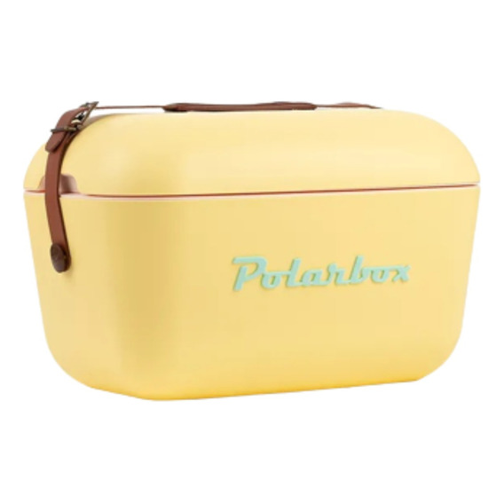 Enfriador de camping Polarbox, caja térmica portátil de 12 litros con asa de color amarillo