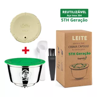 Kit Capsula Inox Reutilizável Dolce Gusto Café + Leite