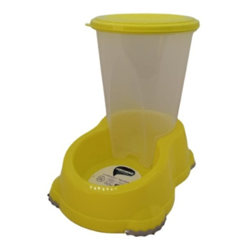 Dispensador Automático Perro Agua 1.5 Lts Moderna Verde Color Amarillo