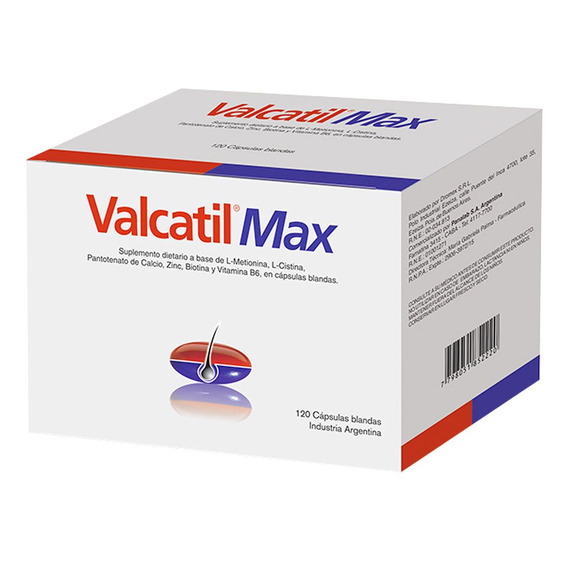 Valcatil Max X 120 Capsulas Blandas Anticaida Aminoacidos