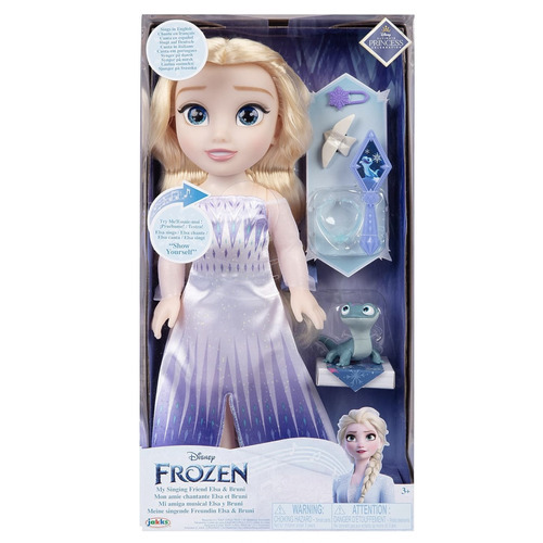 Muñeca Frozen Elsa Disney Que Canta Incluye Mascota Y Accesorios 