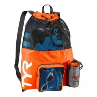 Mochila Tula Bolso Tyr Natación Gimnasio Piscina Naranja