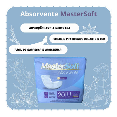 Absorvente Dry Mastersoft C/ 20 Para Adulto