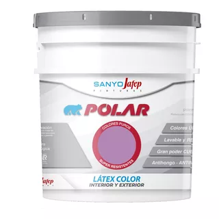 Látex Polar Color Lila Marsella Mate 0,5lt Sanyo Jafep Envío