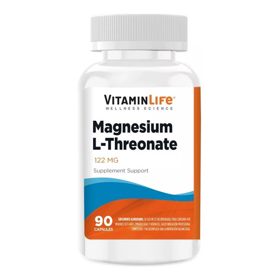  Magnesium L-theronate - Vitamin Life / 90 Cápsulas Sabor Sin Sabor