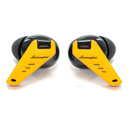 Auricular in ear Wireless Lamborghini Tws700 Amarillo Bluetooth con estuche de carga