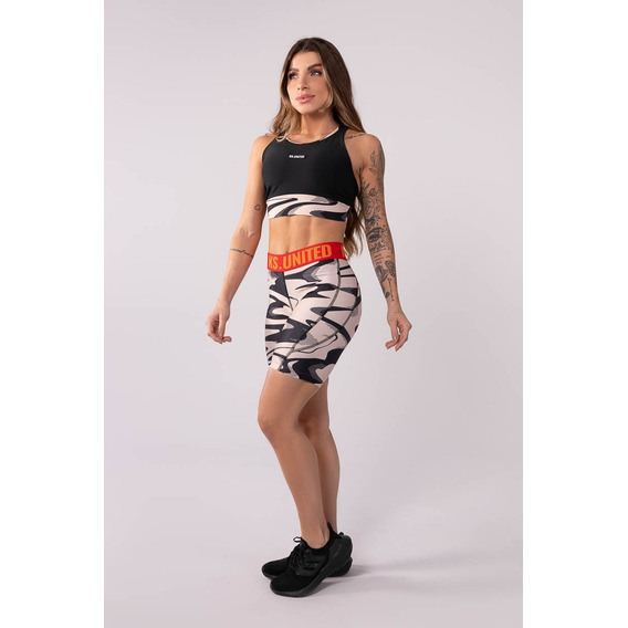 Biker Short Estampada Media Pierna Kattiva