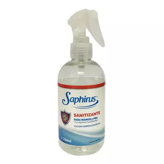 Alcohol Humectante Sanitizante Saphirus X 250 Ml Spray