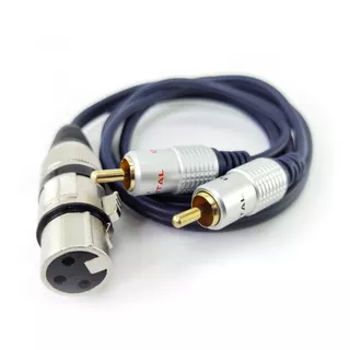 Cable De Audio Xlr Hembra A 2 Rca Macho 1.8mts