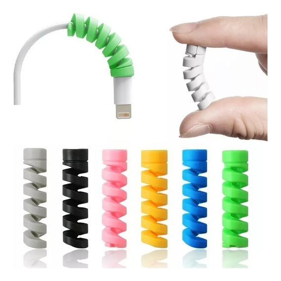 Protector Espiral Silicona Para Cables Cel Usb Universal X4u