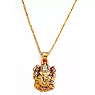 Collar Ganesha Diosa Hindu Chapa Oro 