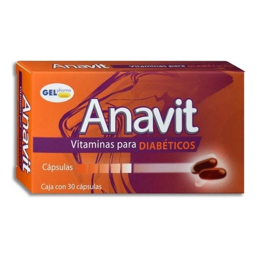 Anavit Vitamina Para Diabeticos Caja Con 30 Capsulas Sabor Sin Sabor
