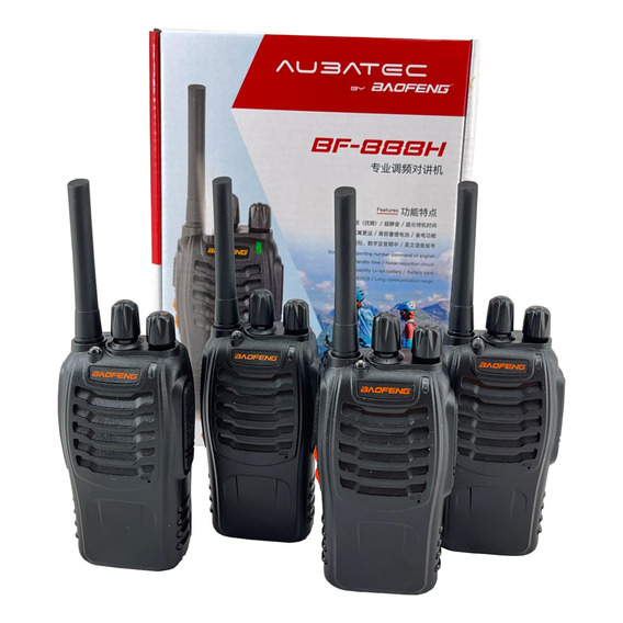 4 Radios Aubatec By Baofeng Modelo Bf-888h Uhf 400-470 Mhz