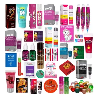 Kit 16 Produtos Eroticos Gel Lubrificante Sexshop Promoção