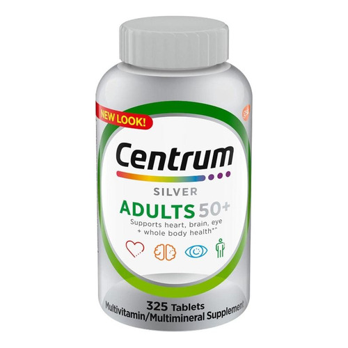 Vitaminas Y Minerales Adulto 50+ Centrum 325 Caps Multivitam Sabor Sin Sabor