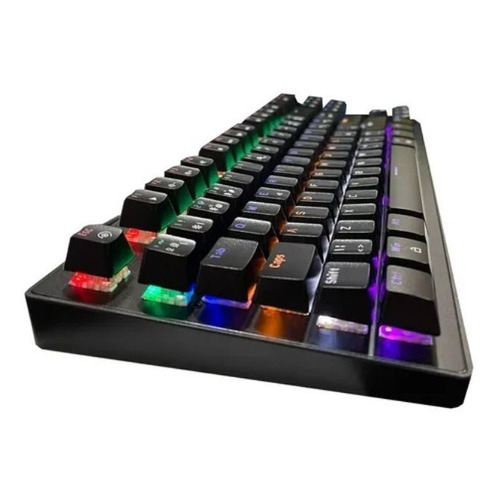 Teclado Gamer Gtc Kgg-10, Sw Blue, 88 Teclas, Español, Rgb Color del teclado Negro