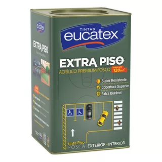 Tinta Eucatex Extra Piso 18l Cinza Escuro Acrilico Premium Cor Cinza-escuro