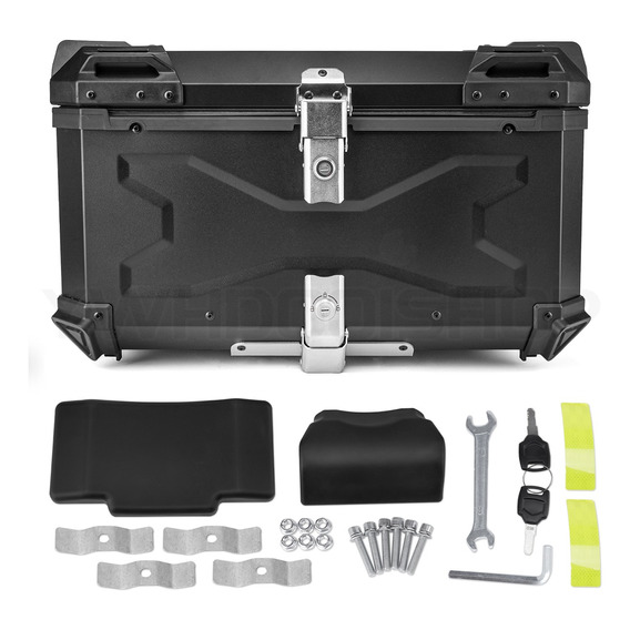 Maletero Alumino Moto 65l Caja Top Case Baul Con Respaldo