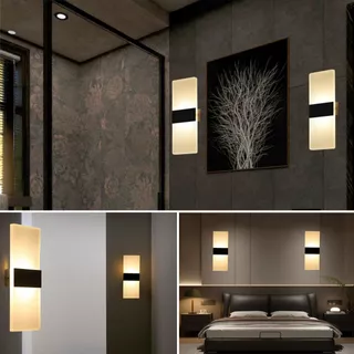 Lámparas Pared Interiore Para Baño Sala Led Decorativas 2pzs