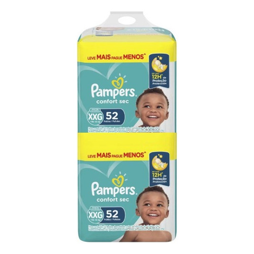 Pañales Pampers Confort Sec Talle Xxg 104 Uds