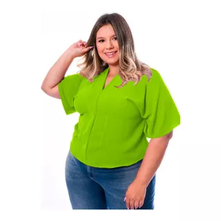 Blusa Feminina Plus Size Morcego Golav Tecido Duna Tendência